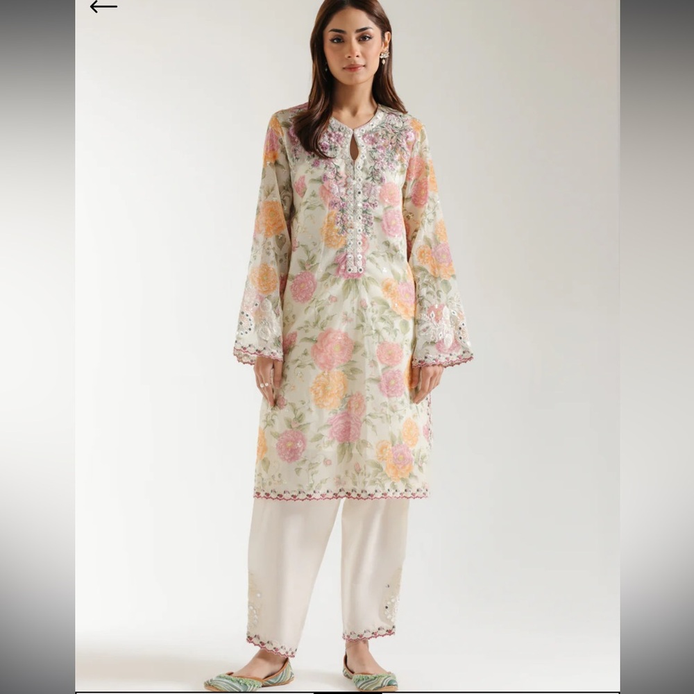 Pakistani Floral Embroidered dress